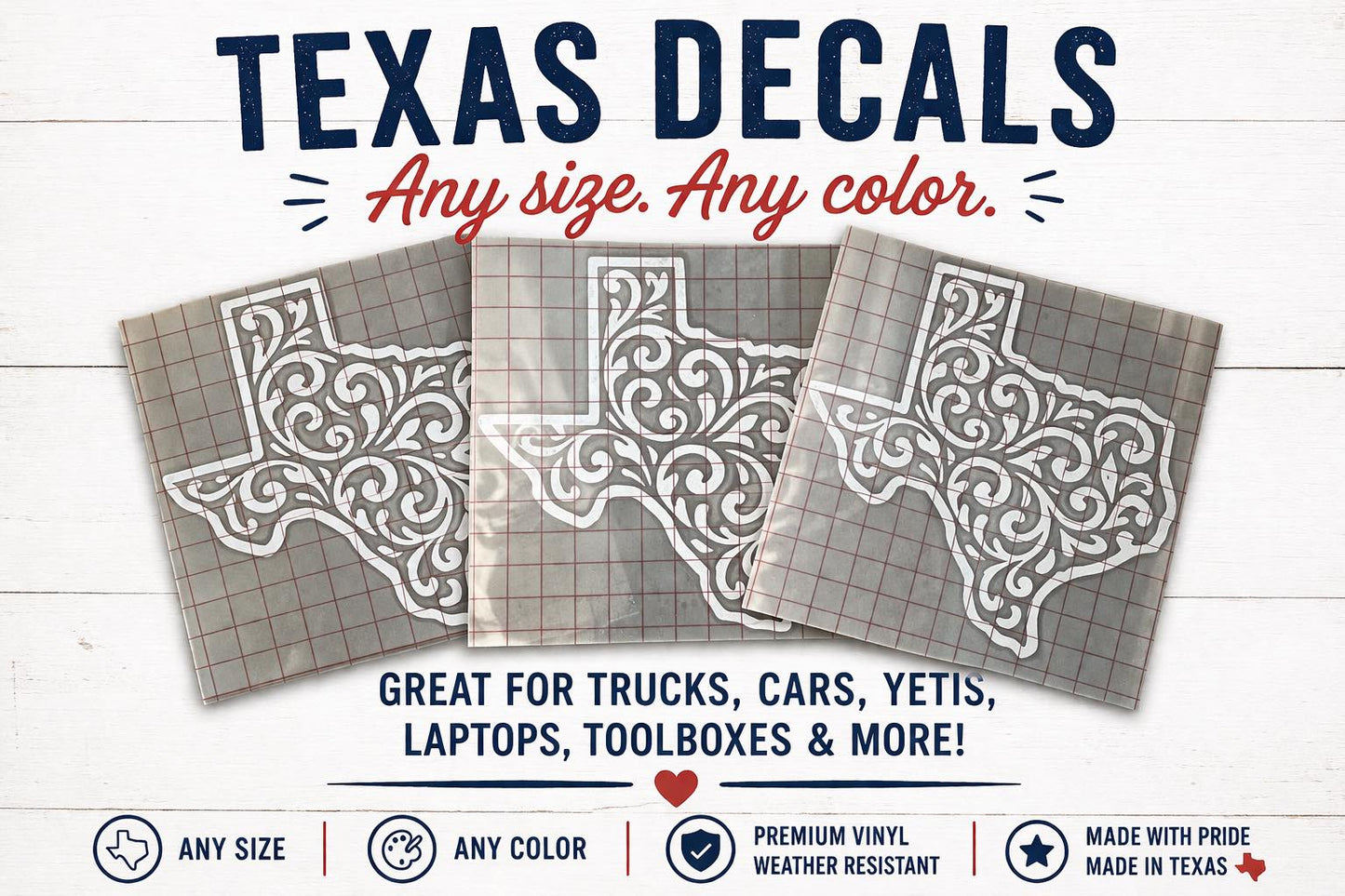 TX Paisley Decal